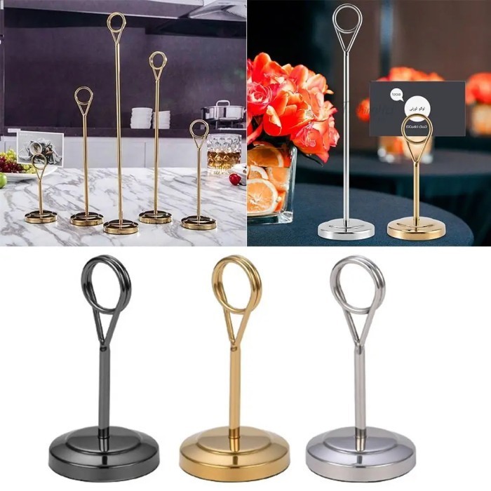 

10cm Table Number Stand Stainless Table Menu Holder / Stand Nomor Meja K01