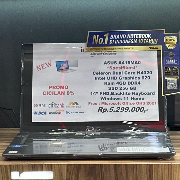 

Asus A416MAO Bisa Dicicil Tanpa Kartu Kredit Proses Cepat K01