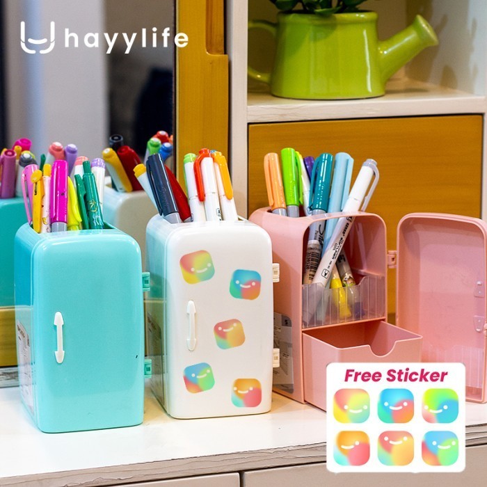

Hayylife Tempat Pensil Alat Tulis Meja Desk Pen Holder Model Kulkas