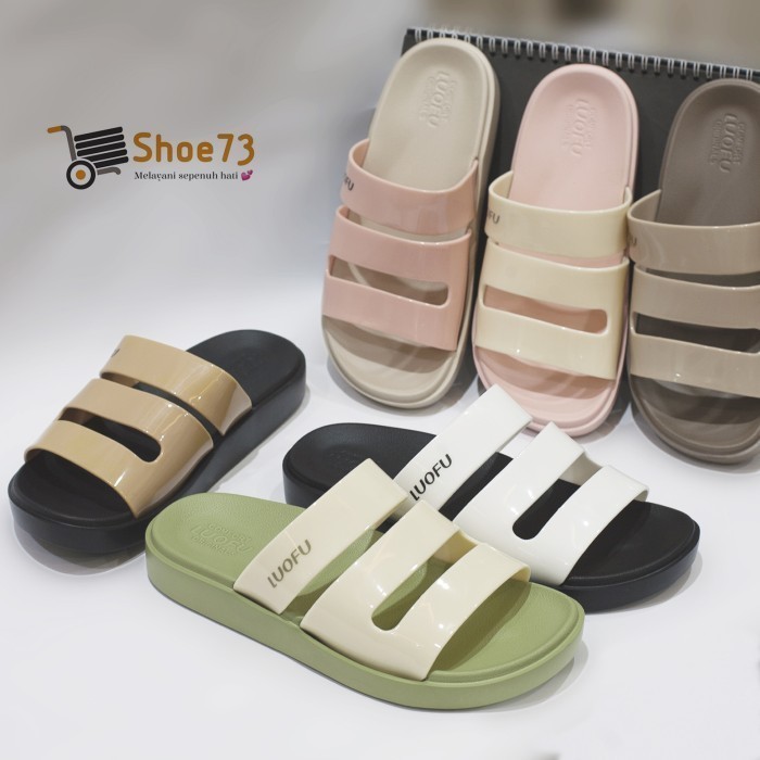 Luofu E 6222 - E01Wk Size 36-40 Sandal Selop Jelly Wanita