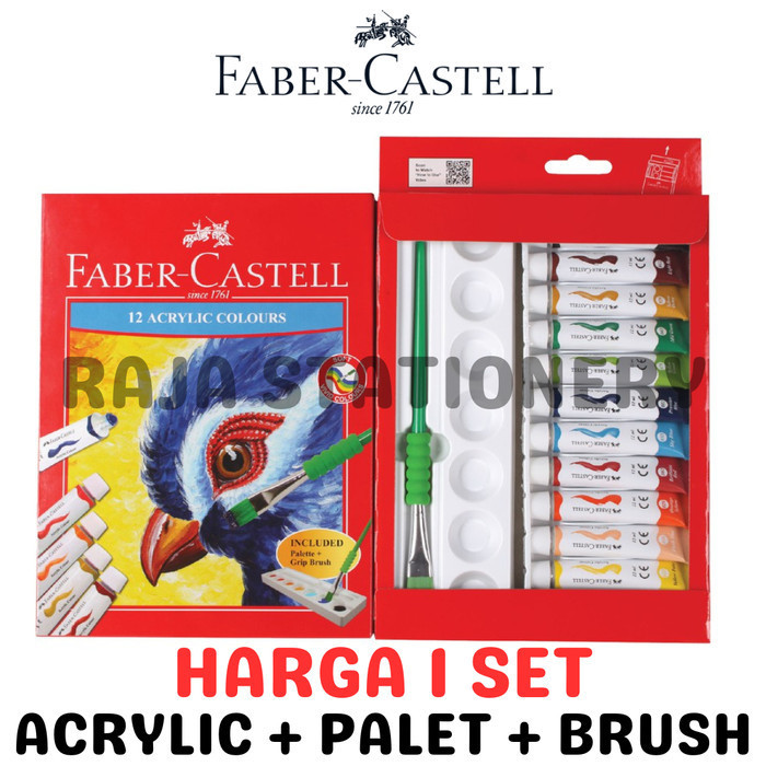 

Ready Faber Castell 12 Acrylic Colours / Cat Akrilik 12 Warna Faber Castell