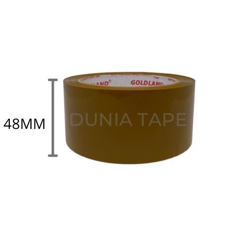

(Gojek Grab) Lakban 48Mm X 90Yard Goldland / Lakban Bening Coklat - Gl