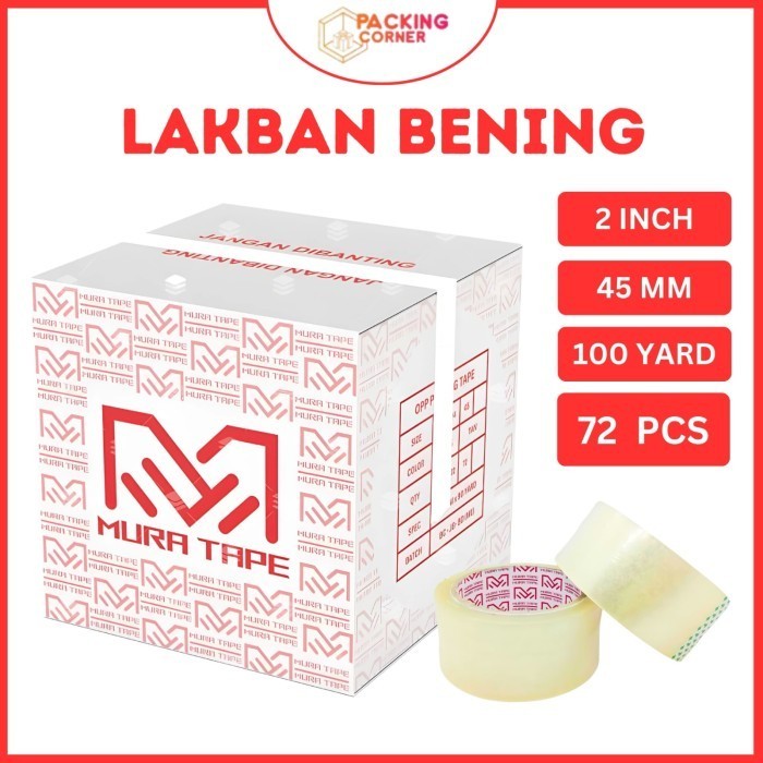 

1 Dus Lakban Bening 2 Inch 100 Yard 45Mm 48Mm Gojek Grab Termurah 1Dus