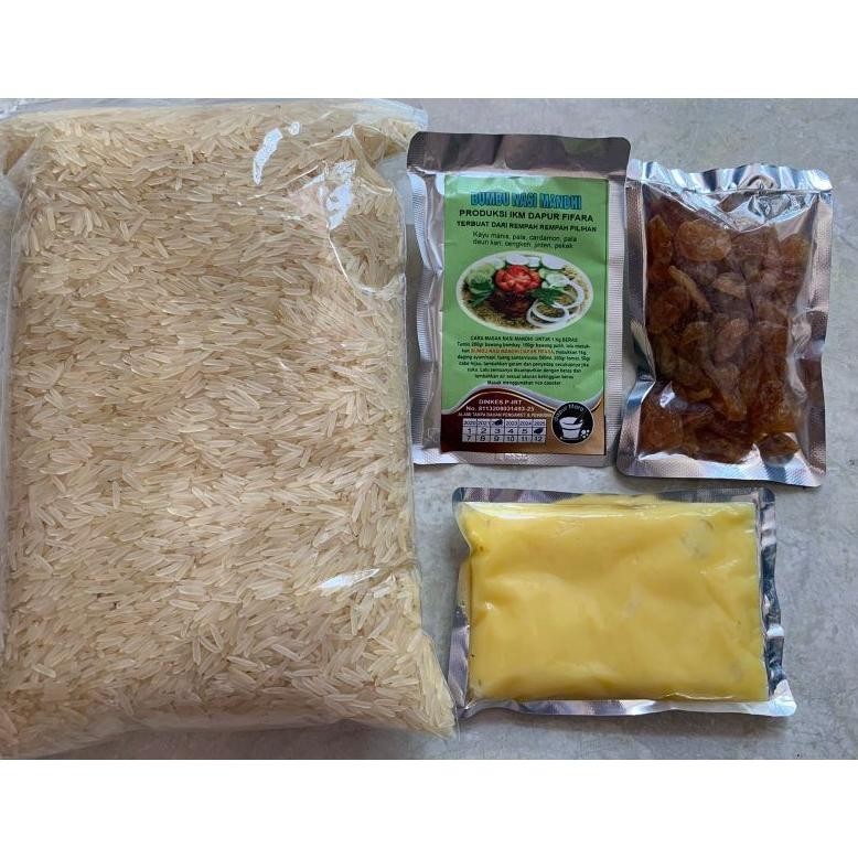 

Be09 MURAH ' PAKET BERAS BASMATI, BUMBU, MINYAK SAMIN & KISMIS, bisa buat 12-14 porsi Hemat