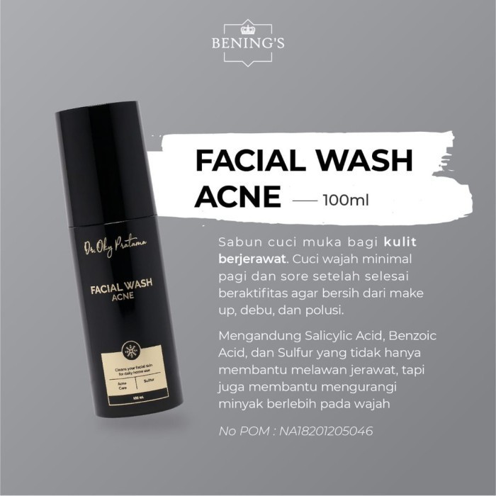 Facial Wash Acne Benings Skincare Dr Oky Pratama Bening'S Clinic