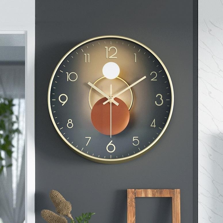 Jam Dinding Aesthetic Minimalis Jam Dinding 30cm Tempel Elegan Jam Dinding Klasik Kamar rumah Hiasan