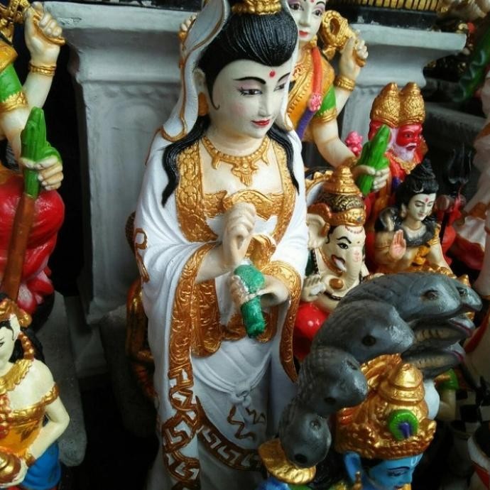 TERBARU - patung dewi kwan im 60 cm fiber
