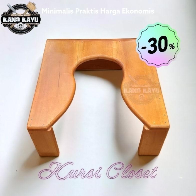 h-4 Kursi toilet jongkok Kursi wc duduk portabel kursi kloset duduk bahan kayu Tinggi 20cm Berkualit