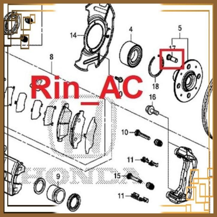 [RIN] BAUT RODA VELG BEARING LAHER MOBIL HONDA ACCORD PRESTIGE MAESTRO CIELO