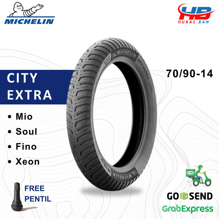 Ban Motor Ring 14 Chelin City Extra 70/90 14 Depan Tubles