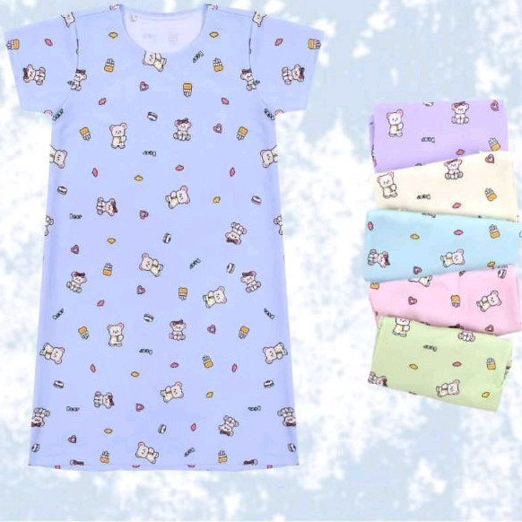 Dress kaos anak motif daster  60610BK