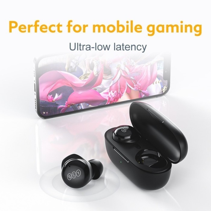 cepat murah QCY QCY-T17 TWS Earphone Bluetooth 5.3 Bass Stereo Gaming Low Latency