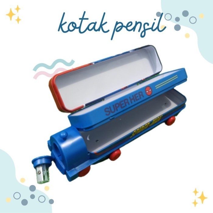

KOTAK PENSIL TEMPAT PENCIL TRUK/KERETA TINGKAT + RAUTAN KARAKTER ANAK