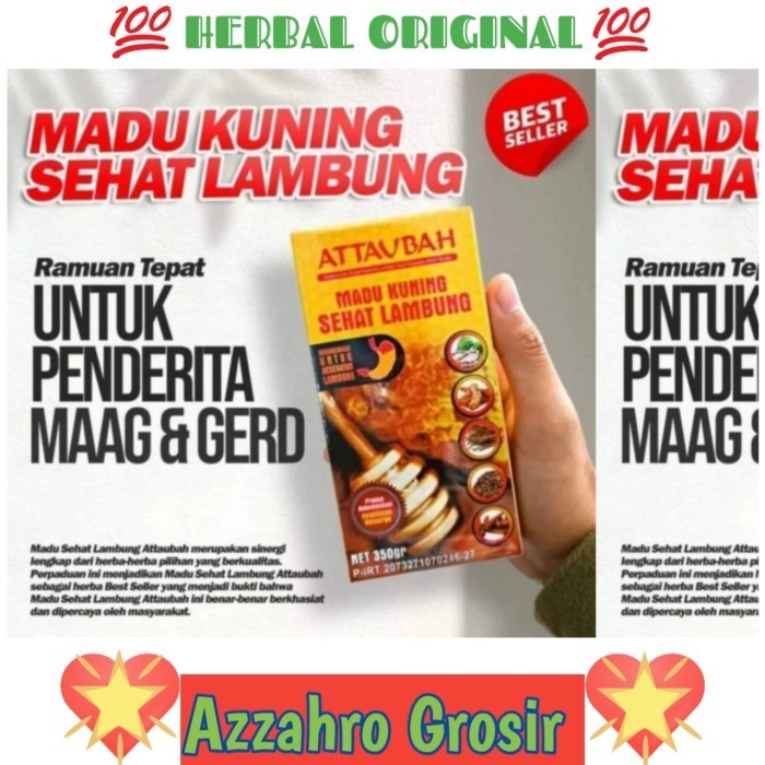 

Ready madu kuning sehat lambung at-taubah maag gerd asam lambung kronis