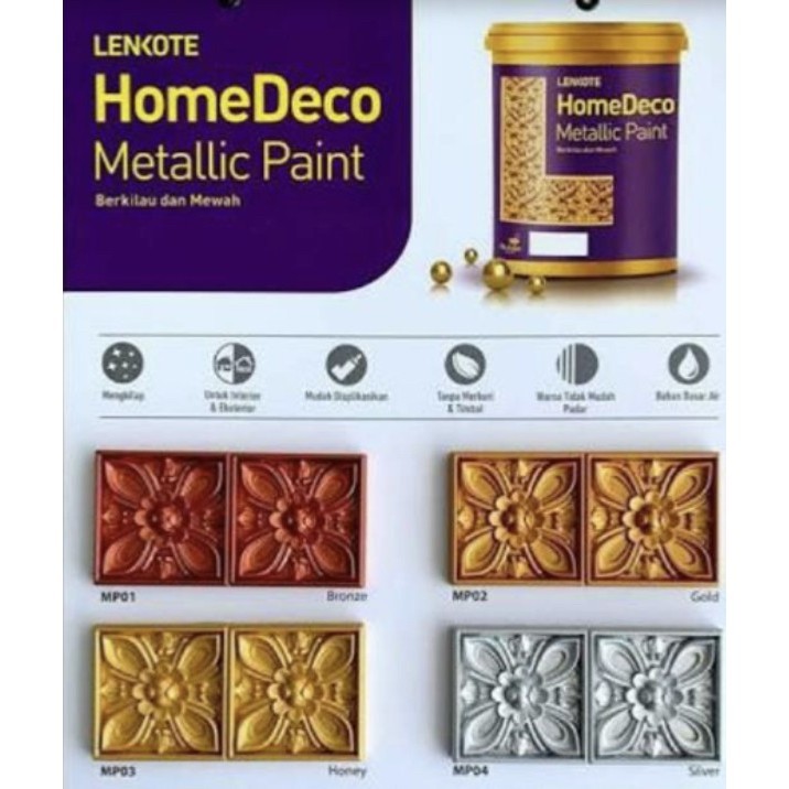 

CAT METALIC WATERBASE EMAS/SILVER/BRONZE LENCOTE HOMEDECO AVIAN 0.75 L
