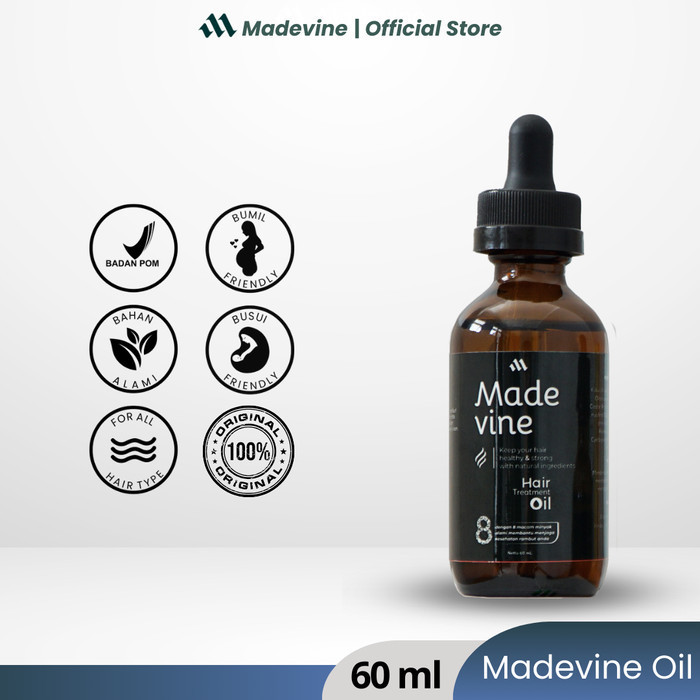 MADEVINE OIL - MINYAK KEMIRI PENUMBUH RAMBUT RONTOK PRIA & WANITA