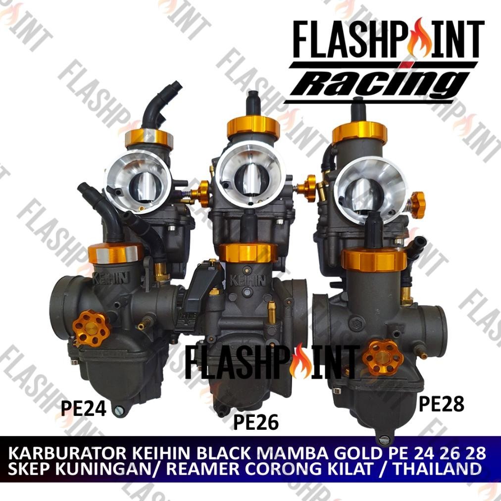 Sale (Cod) Karburator Keihin Nsr Mamba Hitam Black Dove Pe 24 26 28 Grade Skep Kuningan Kabulator Ka