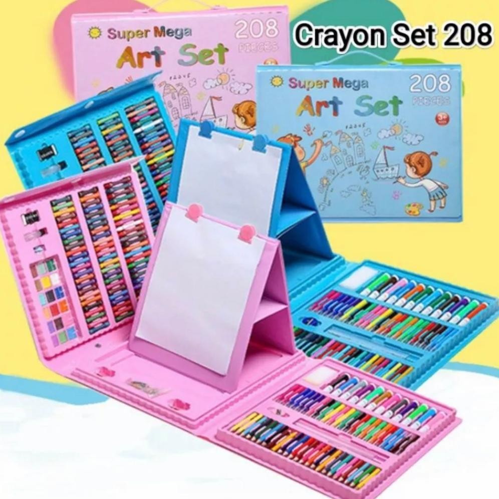 

ryu-56 208 Pcs Set Mewarnai Set/Pensil Crayon ( Alat Menggambar atau Mewarnai ) Original