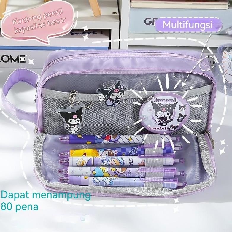 

GV23 CODBesar Jumbo Pencil Cases Large Capacity Pencil Bag Pouch Holder Box for Girls Office Student Stationery Organizer School Supplies Tempat Kosmetik Bag Original