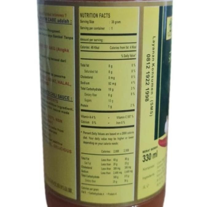 

TERBARU SAMBAL BAWANG ISTIMEWA POHON CABE 330ML - CHILLI SAUCE HALAL ORIGINAL !!!!!
