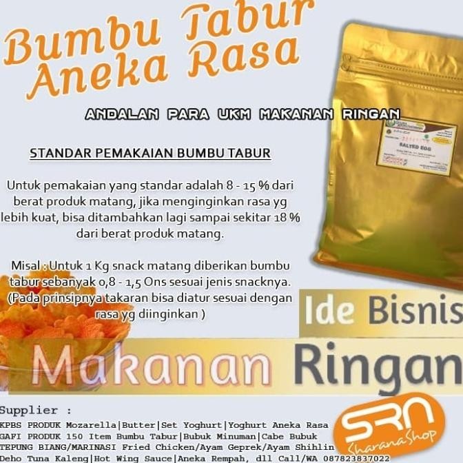 

BUMBU TABUR 1 KG RASA GARLIC SEASONING, HALAL, KEMASAN ALUM ZIP LOCK LM99