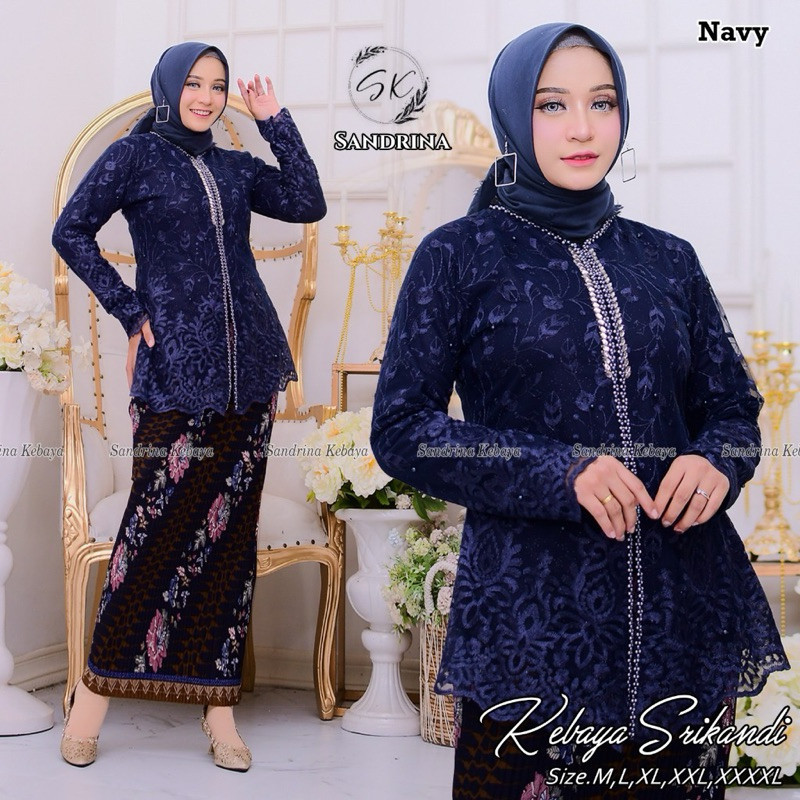 A76 SETELAN KEBAYA ENCIM SRIKANDI JUMBO LD 130 / KEBAYA WISUDA /KEBAYA JUMBO/ KEBAYA ERN / KEBAYA