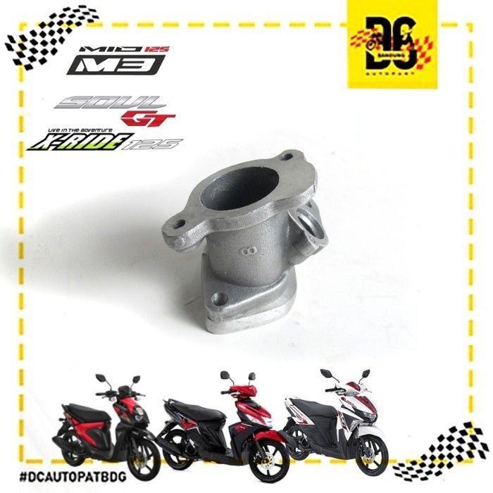 Asli Intake Manifold Downdraft Xride 125 Soul Gt Mio M3 Mio Fino 125 Untuk Free Ongkir