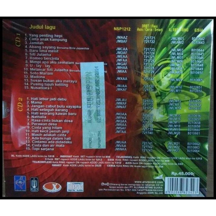 DISKON CD KOLEKSI TERLENGKAP JAMAL MIRDAD 2CD 