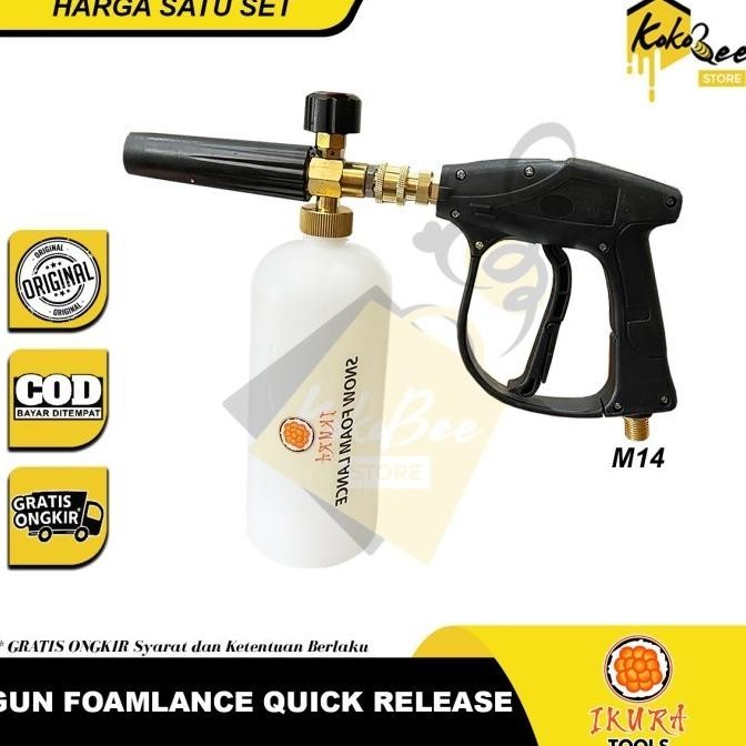 Gun Foam Lance Quick Release Coupler Set - Gun Jet Cleaner Stik Pendek