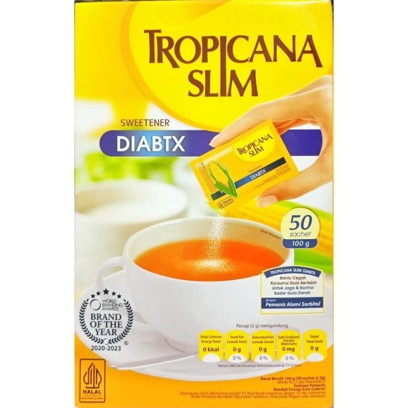 

Tropicana Slim DIABTX 50 Sachet 100gr - Pemanis alami Dianetess
