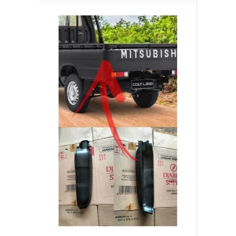 pilar tiang bak Mitsubishi L300 bagian pojok belakang kiri,original