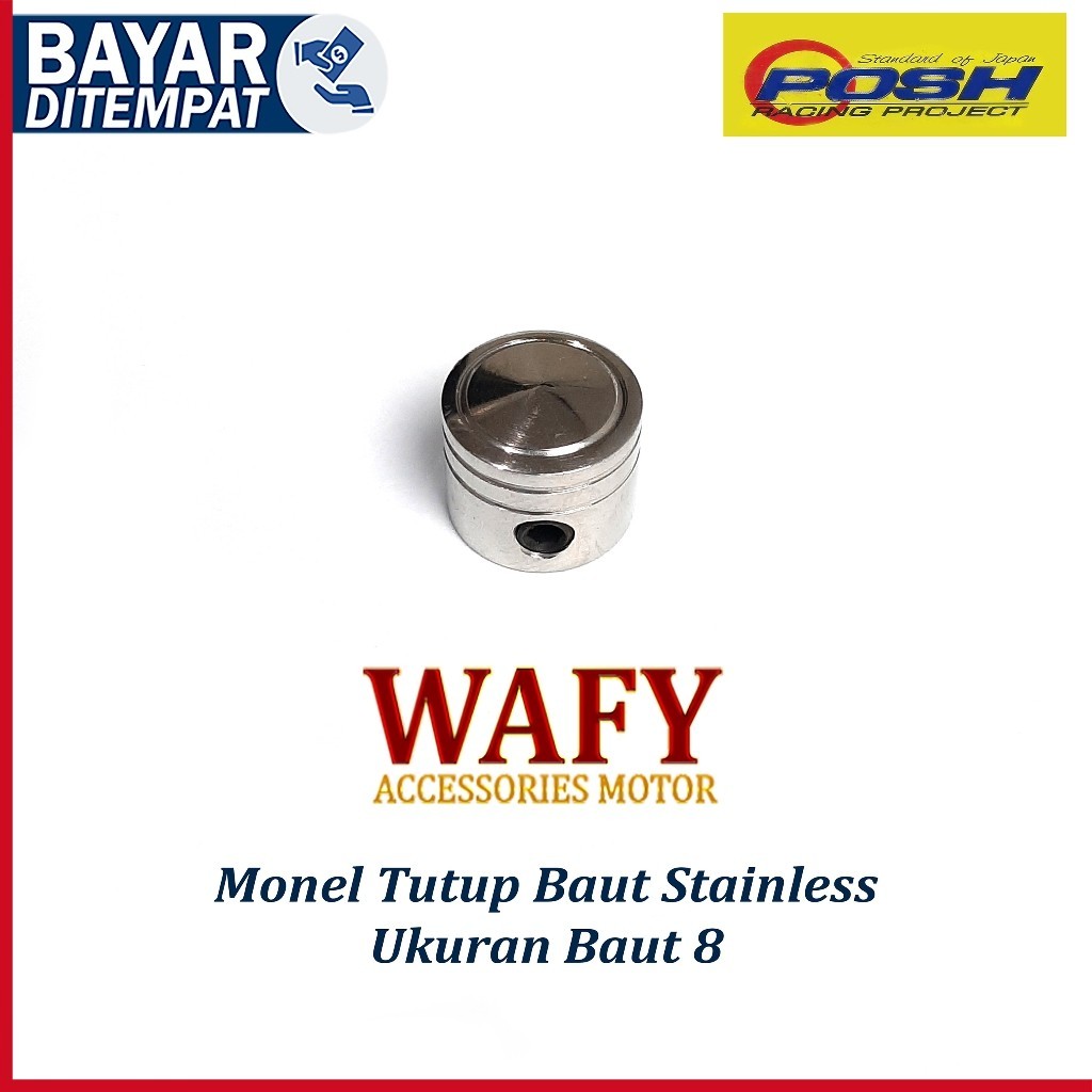 Monel Tutup Baut Variasi Stainless Ukuran Baut 8 Universal Semua Motor