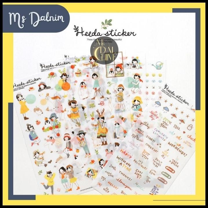 

HOT DEAL STIKER HEEDA CUTE GIRL DECO SCRAPBOOK DIARY AESTHETIC 6 LEMBAR ST136 !!