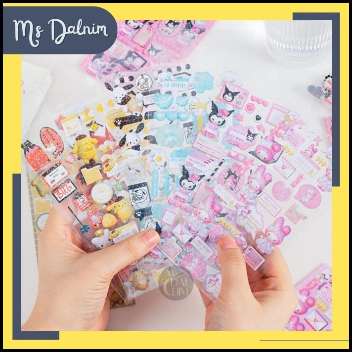 

BEST DEAL STIKER SANRIO GLITER MENGKILAP AESTHETIC LUCU DECO STICKER PVC - ST152