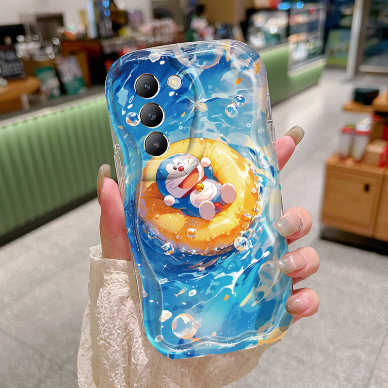 Casing Hp Untuk VIVO Y100 4G Y200E 5G V30 SE V40 SE 5G V30 Lite 4G T3 5G Case Kasing Casing HP Biru 