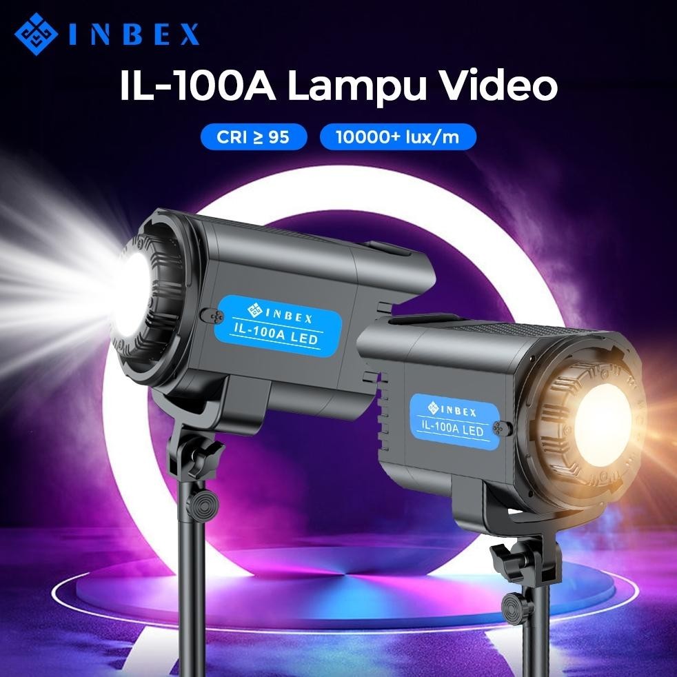 [TERBARU] INBEX IL-100A LED Video Light Daylight CRI 95 Untuk Studio Potografi, Video Vlog Dan Video