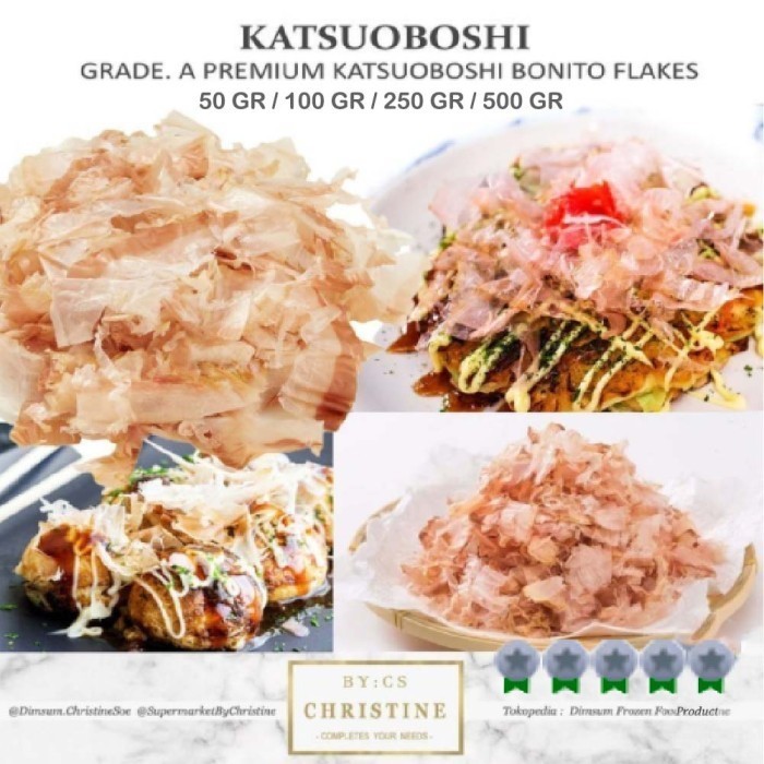 

Katsuoboshi Katsuobushi Bonito Flakes Takoyaki Cakalang Grade A 50 Gr