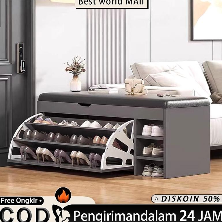 Rak Sepatu Kayu Lemari Sepatu Tertutup Lemari Sepatu Minimalis Rak Sepatu Sofa Lemari Sepatu Kayu Mi