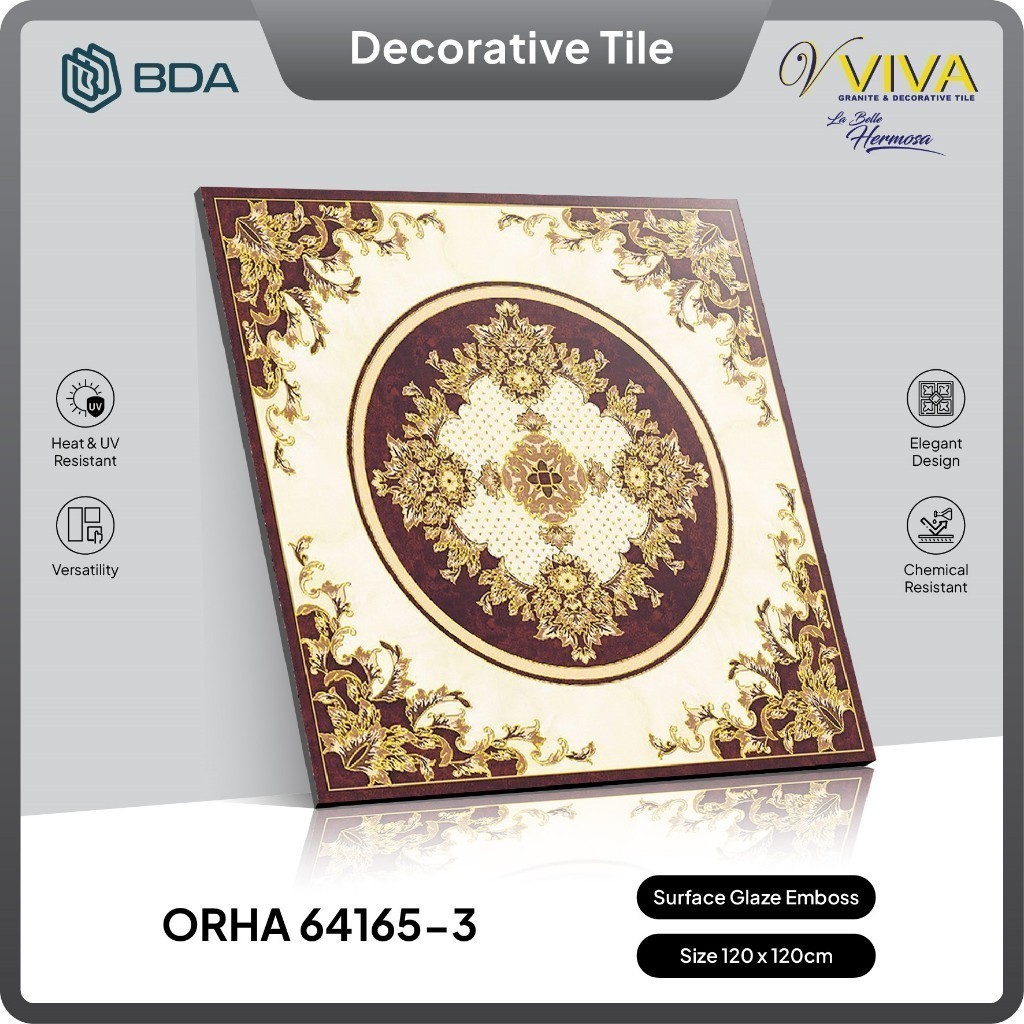 BDA Granite Tile Granit Pola Granit Dekorasi 120x120 64165