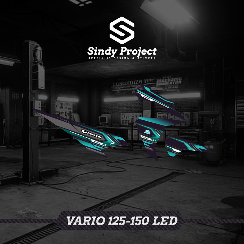 Striping Sticker Stiker Motor VARIO 125-150 LED OLD LAMA kode 009