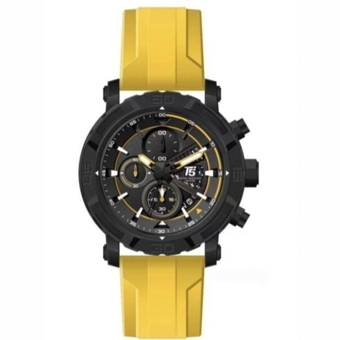 Jam Tangan Pria Original T5 3940G Black Yellow