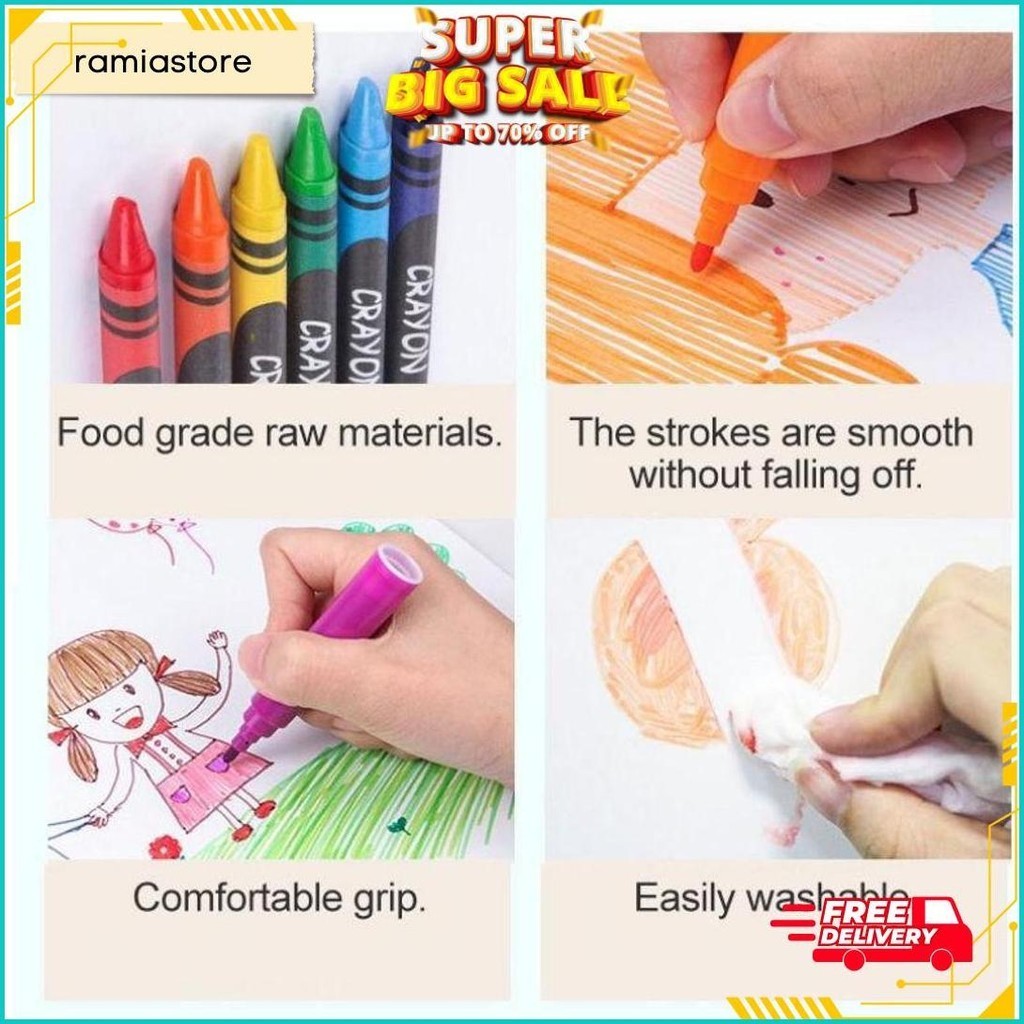 

[ Sjb ] Art Set 208 Pensil Warna Crayon Set 150Pcs Crayon 68 Set / Crayon Mewarnai 150 Warna Anak Hadiah Anak Kado Anak Crayon 42 Mewarnai Bisa Cod