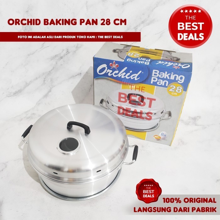 ] Orchid Baking Pan 28 cm (Panci Cetakan Pemanggang Bolu)