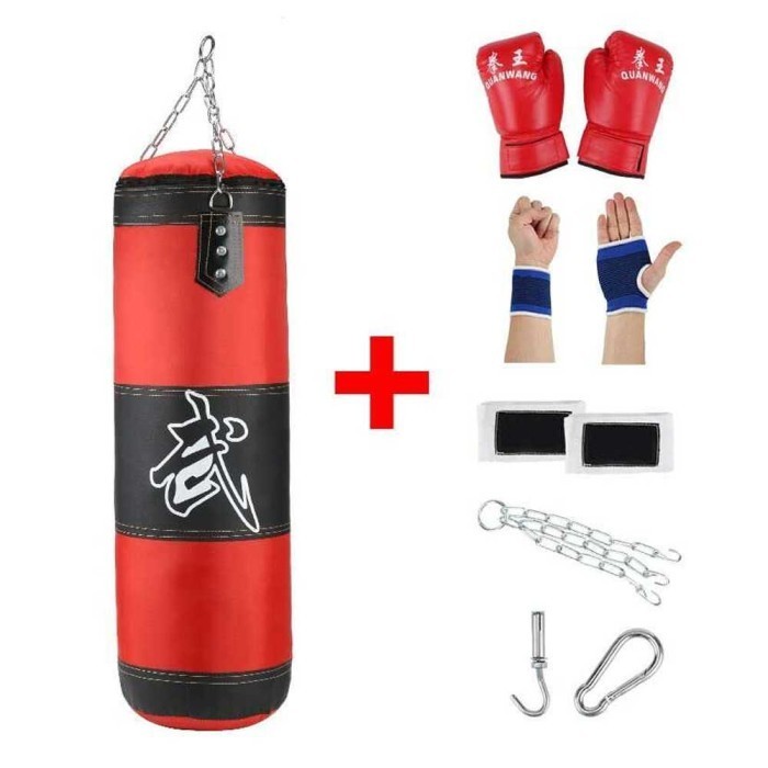 PROMO Alat Samsak Latihan Tinju Berdiri Gantung Isi Bantalan Boxing Beladiri