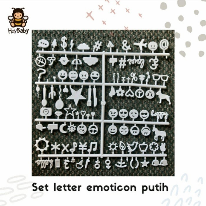 

set letter tambahan / set letter emoticon