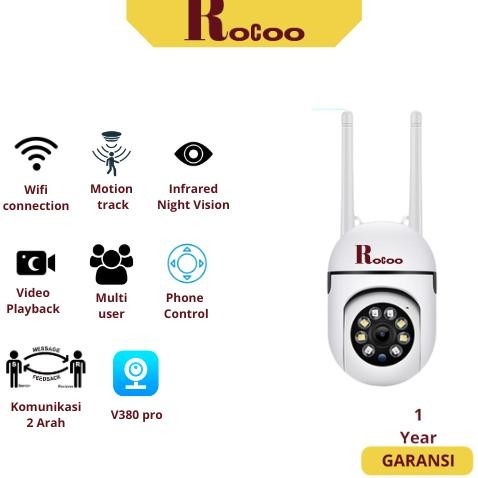 [DISKON] Cctv Wifi 2 Antena V380 Pro/ Ip Cam Camera 1080P 8MP