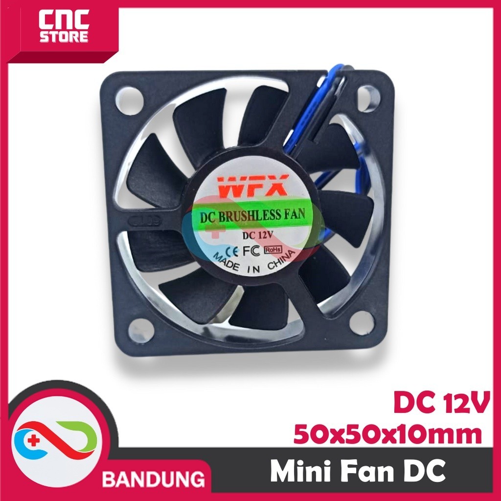 MINI FAN DC BRUSHLESS 12V 5x5x1CM KIPAS PENDINGIN 5CM FAN 12V 5 CM