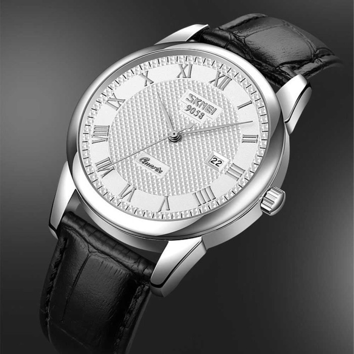 SKMEI Jam Tangan Analog Pria Leather Strap - 9058CL