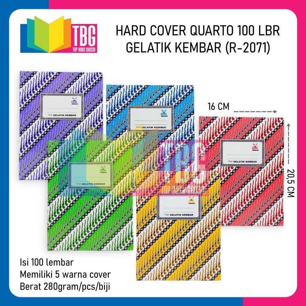 

1 PCS HARD COVER QUARTO 100LBR GELATIK KEMBAR / BUKU PEMBUKUAN (R-2071) ORIGINAL PRODUK
