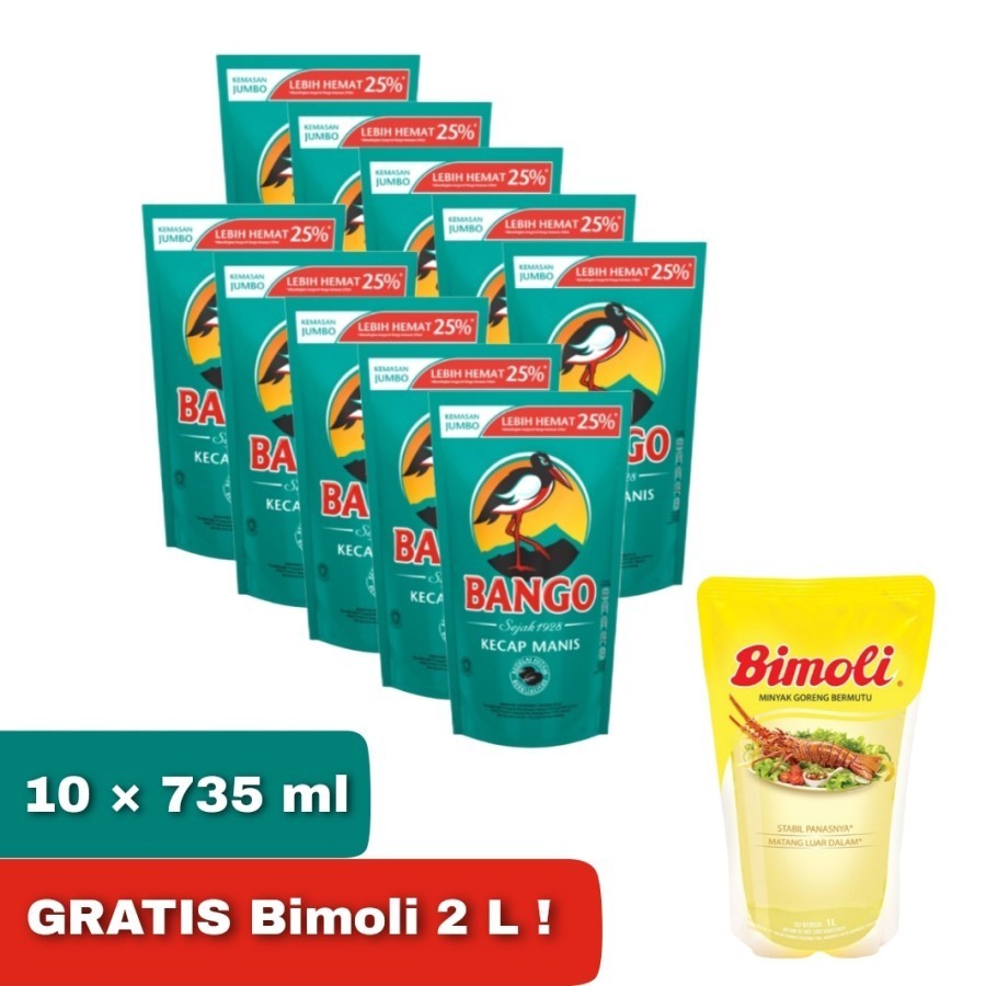 

BANGO Kecap Manis Jumbo Refill 10 × 735 ml